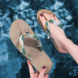 (END OF SEASON BUY1 & GET1 PROMO) Glamour Fashion Linen Slippers